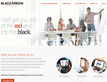Tablet Screenshot of blackarrowmarketing.com